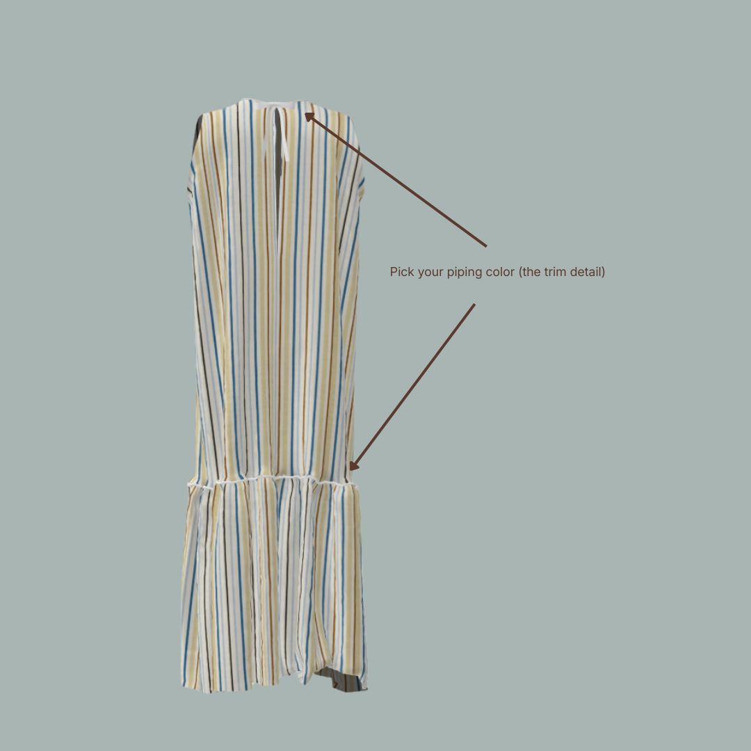 Custom Celia Midi Dress - Olive Coast