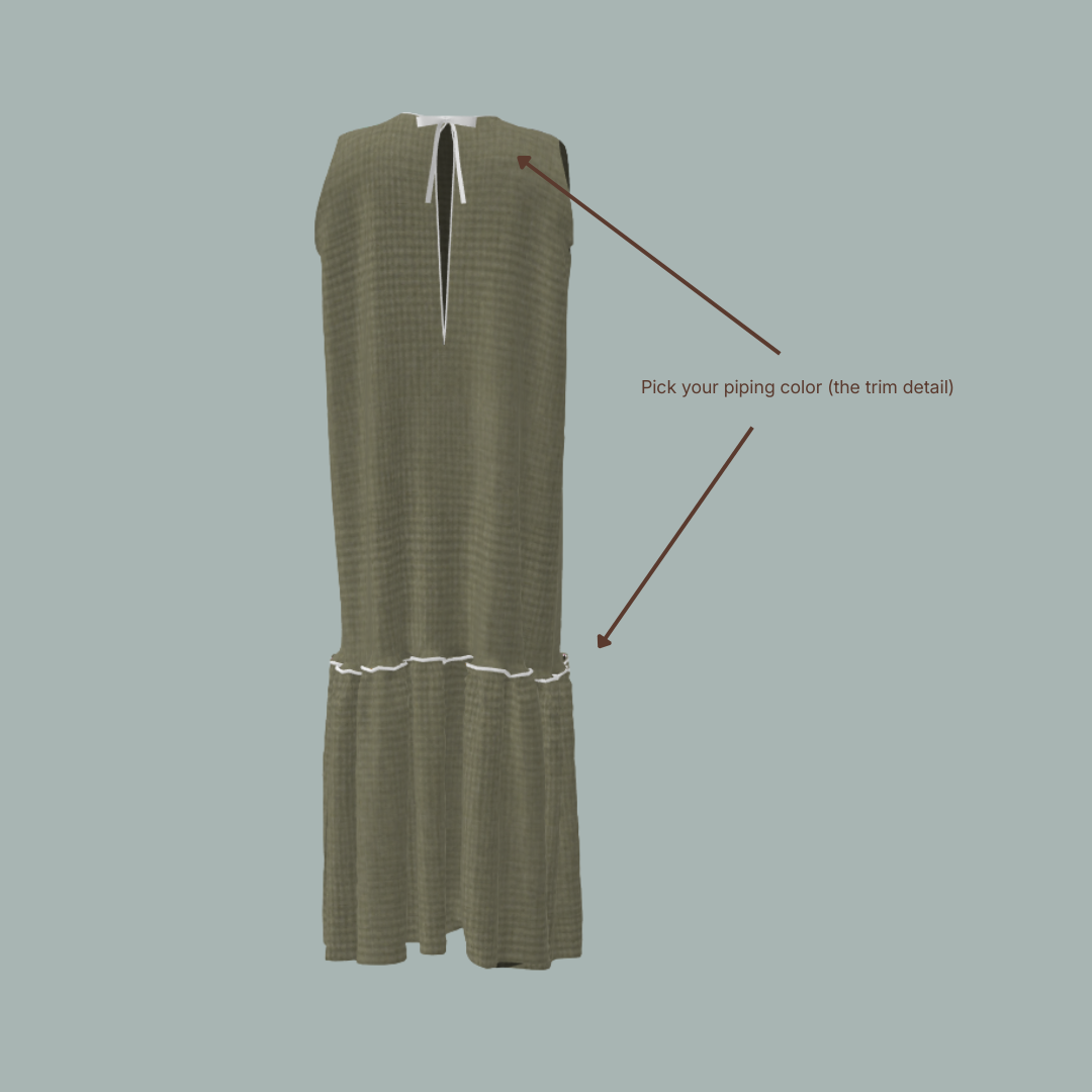 Custom Celia Midi Dress - Olive Fade