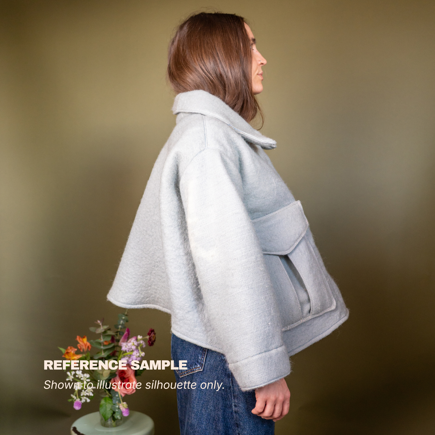 Custom Quilted Blue Blanket Denim AGL Box Jacket