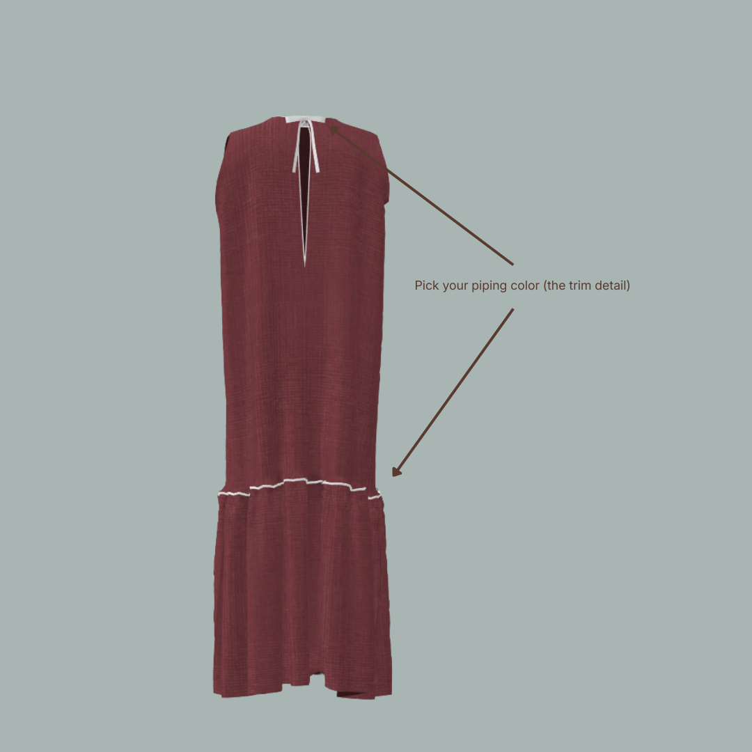 Custom Celia Midi Dress - Tomato Paste