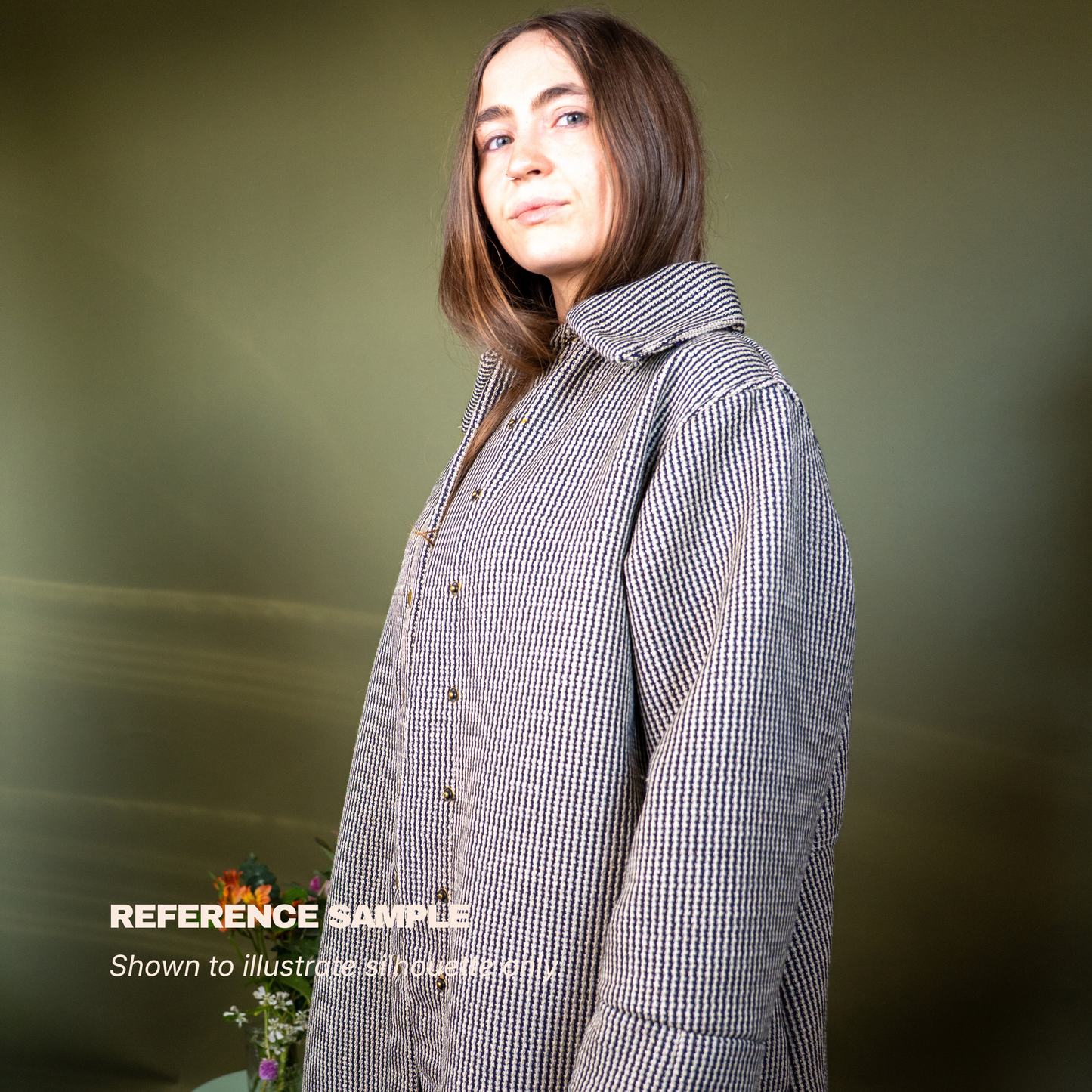 Custom Oat Stripe Lightweight Canvas Morning Coat