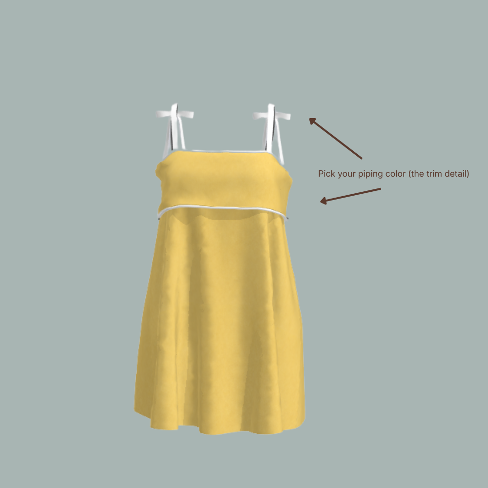 Custom Ru Mini Dress - Simple Sun