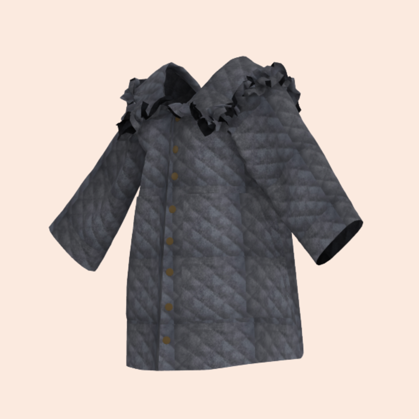 Custom Quilted Blue Blanket Denim Studio Tunic