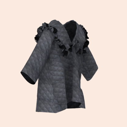 Custom Quilted Blue Blanket Denim Studio Tunic