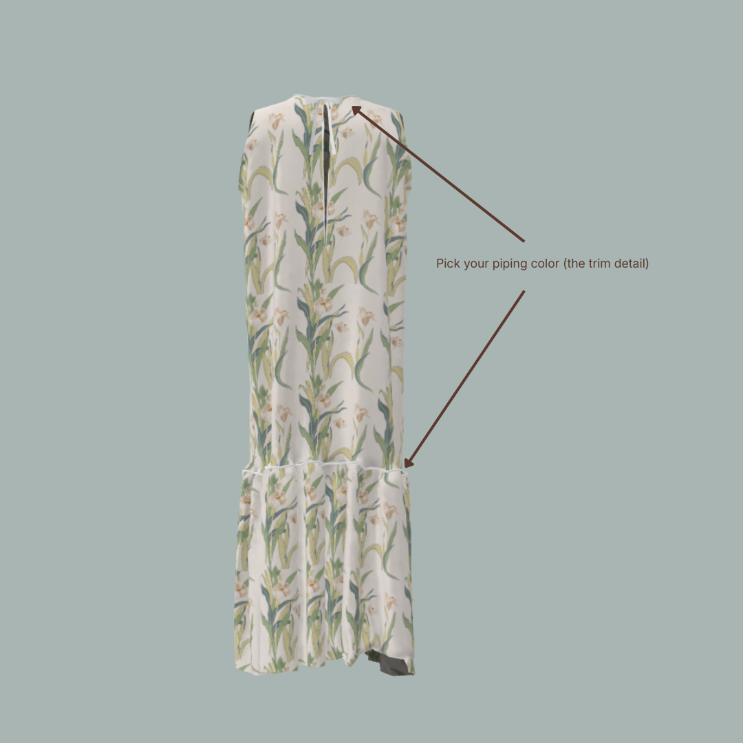 Custom Celia Midi Dress - Herbarium