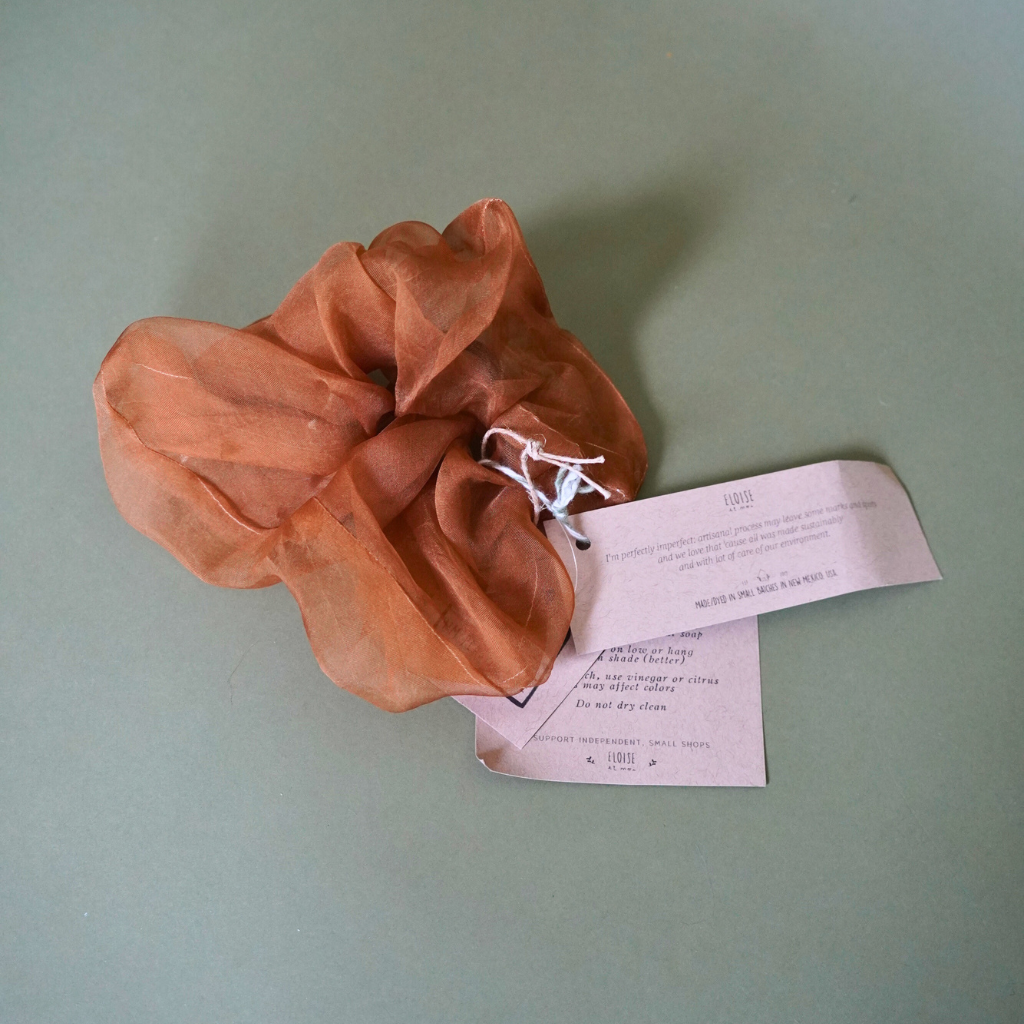 Plant Dyed Silk Scrunchie - Golden Sand