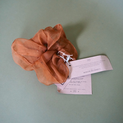Plant Dyed Silk Scrunchie - Golden Sand