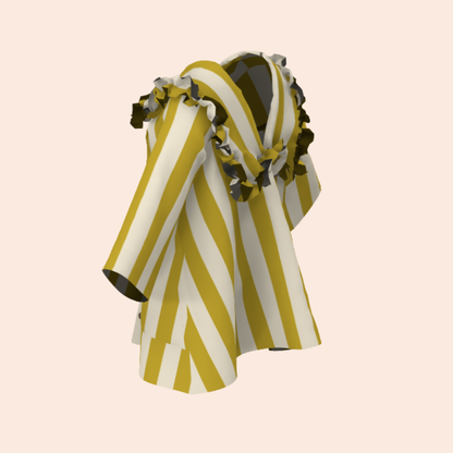 Custom Citrus & Beige Lightweight Canvas Studio Tunic