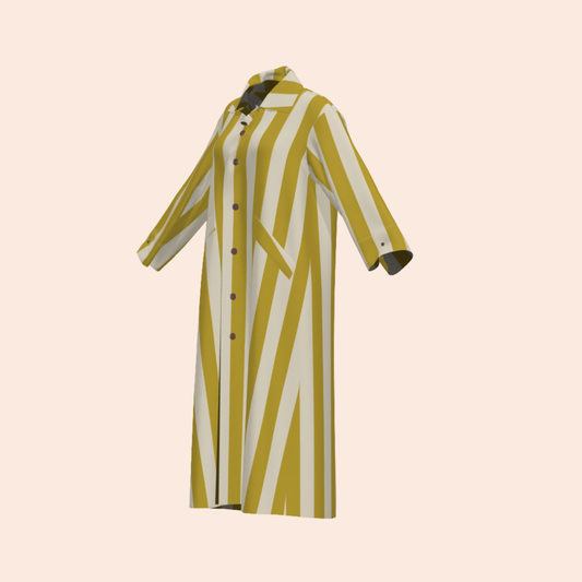 Custom Citrus & Beige Lightweight Canvas Morning Coat