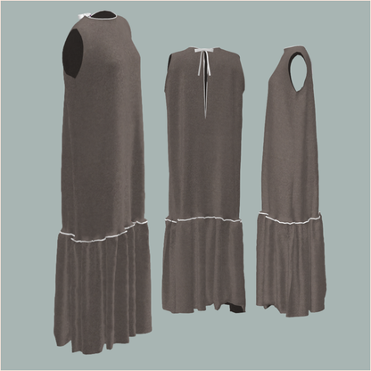 Custom Celia Midi Dress - Hickory Silk