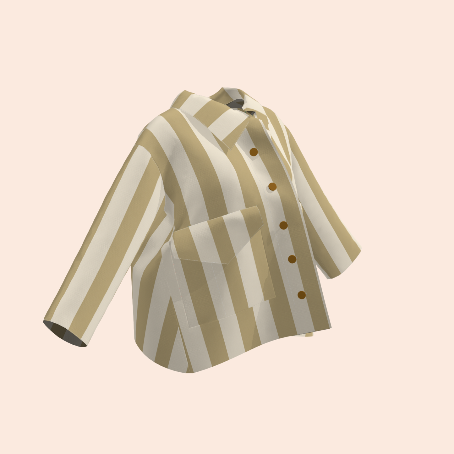 Custom Oat Stripe Lightweight Canvas AGL Box Jacket