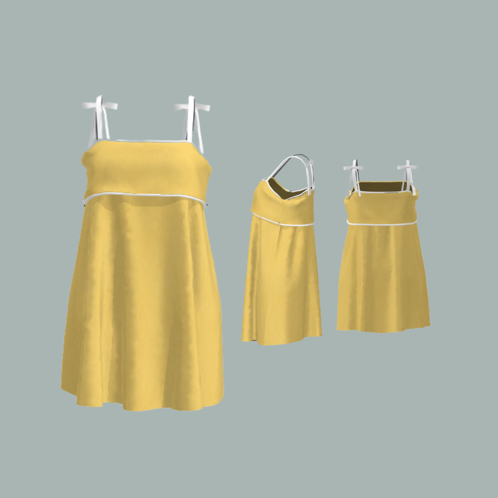 Custom Ru Mini Dress - Simple Sun