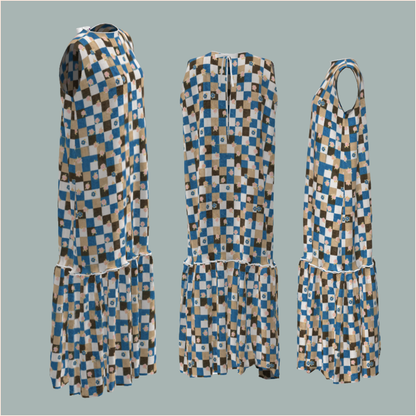 Custom Celia Midi Dress - Wildflower Check