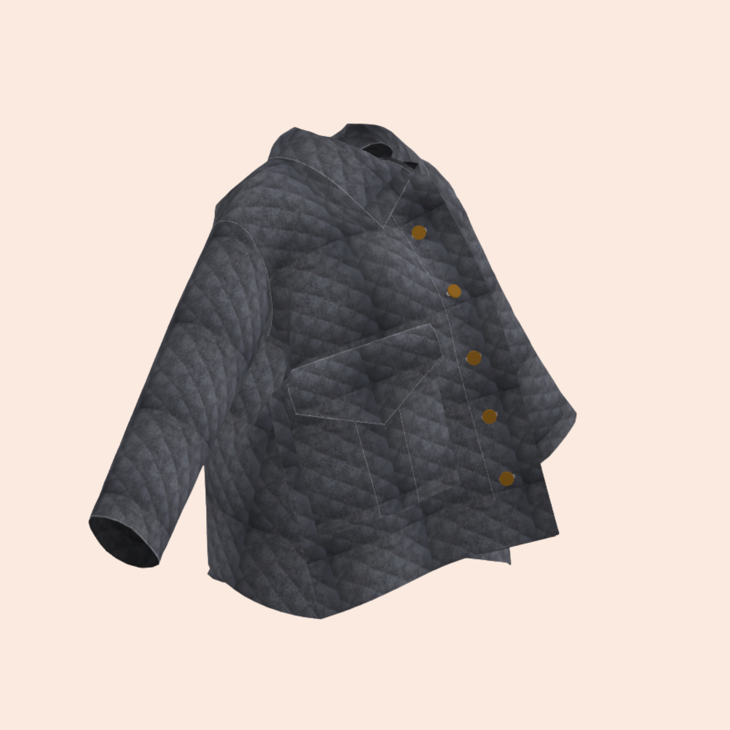 Custom Quilted Blue Blanket Denim AGL Box Jacket