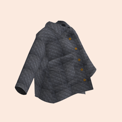 Custom Quilted Blue Blanket Denim AGL Box Jacket