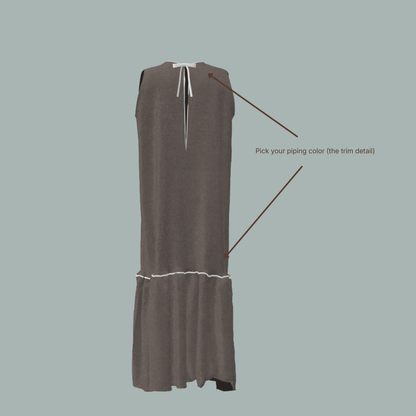 Custom Celia Midi Dress - Hickory Silk