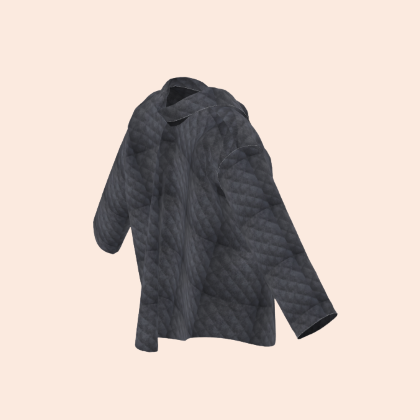 Custom Quilted Blue Blanket Denim AGL Box Jacket