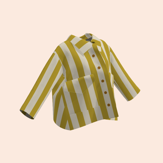 Custom Citrus & Beige Lightweight Canvas AGL Box Jacket