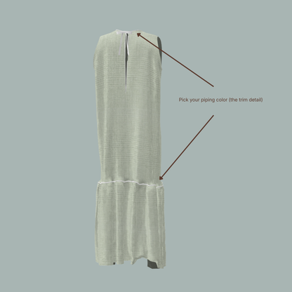 Custom Celia Midi Dress - Milkglass Sage