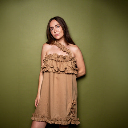 The Greta Dress - Light Brown - Size Medium/Large