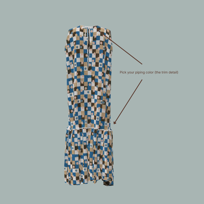 Custom Celia Midi Dress - Wildflower Check