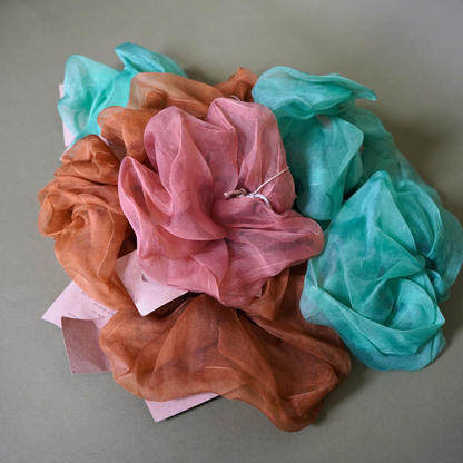 Plant Dyed Silk Scrunchie - Golden Sand