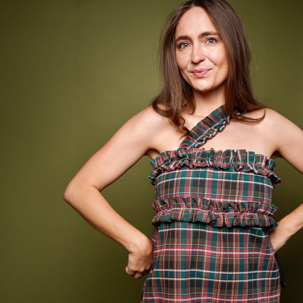 The Greta Dress - Highland Plaid - Size Small