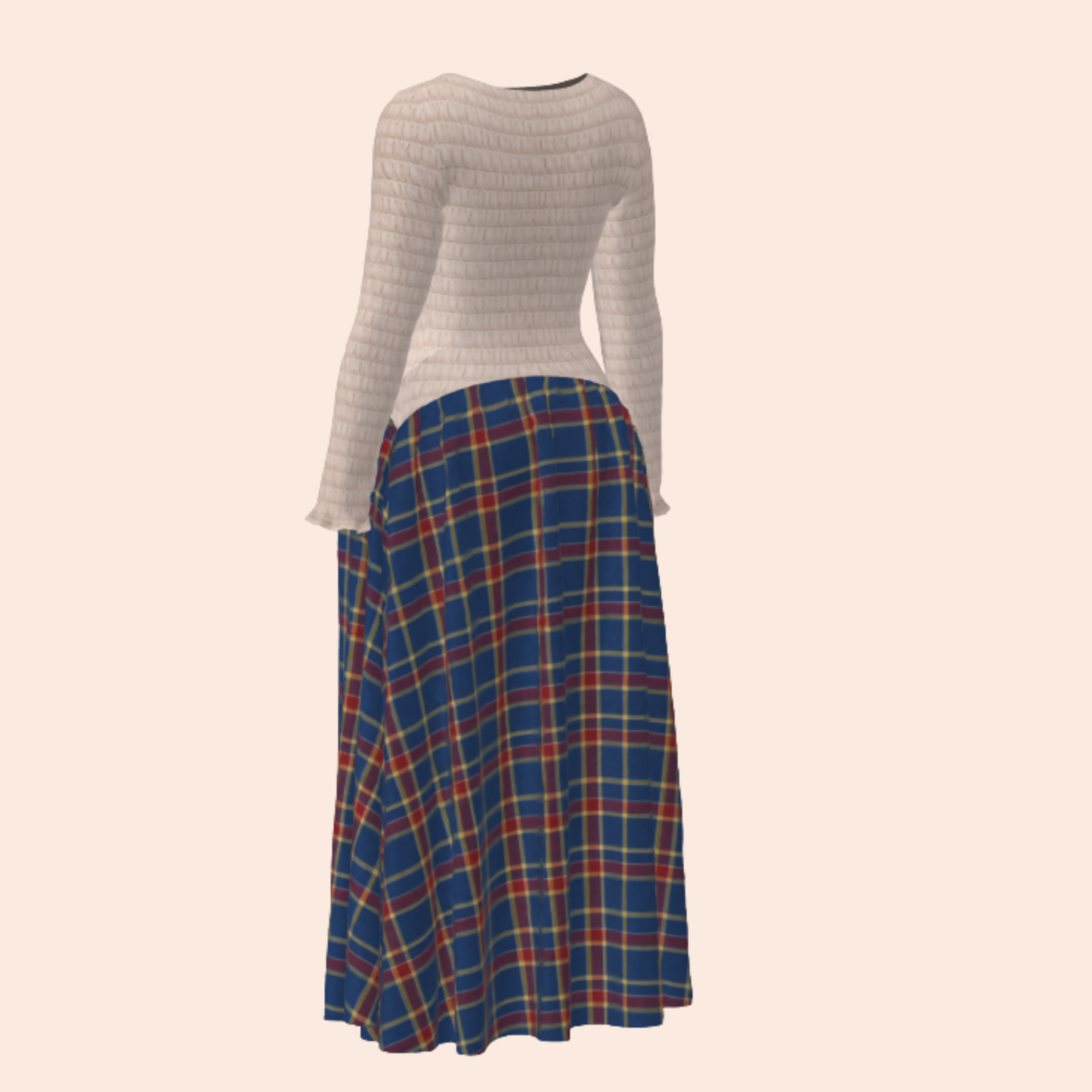 Custom Mariner's Tartan Mimms Midi