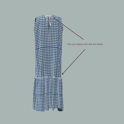 Custom Celia Midi Dress - Blueberries & Cream