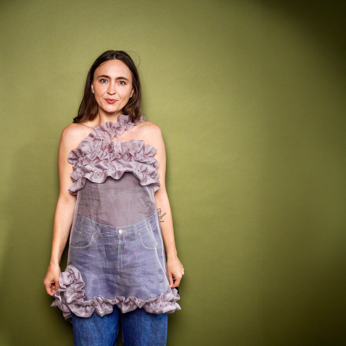 The Greta Dress - Sheer Mauve - Size Small/Medium