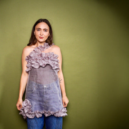 The Greta Dress - Sheer Mauve - Size Small/Medium