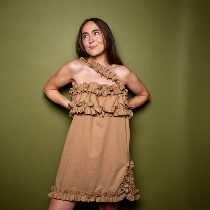 The Greta Dress - Light Brown - Size Medium/Large