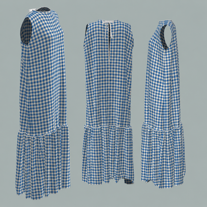 Custom Celia Midi Dress - Blueberries & Cream