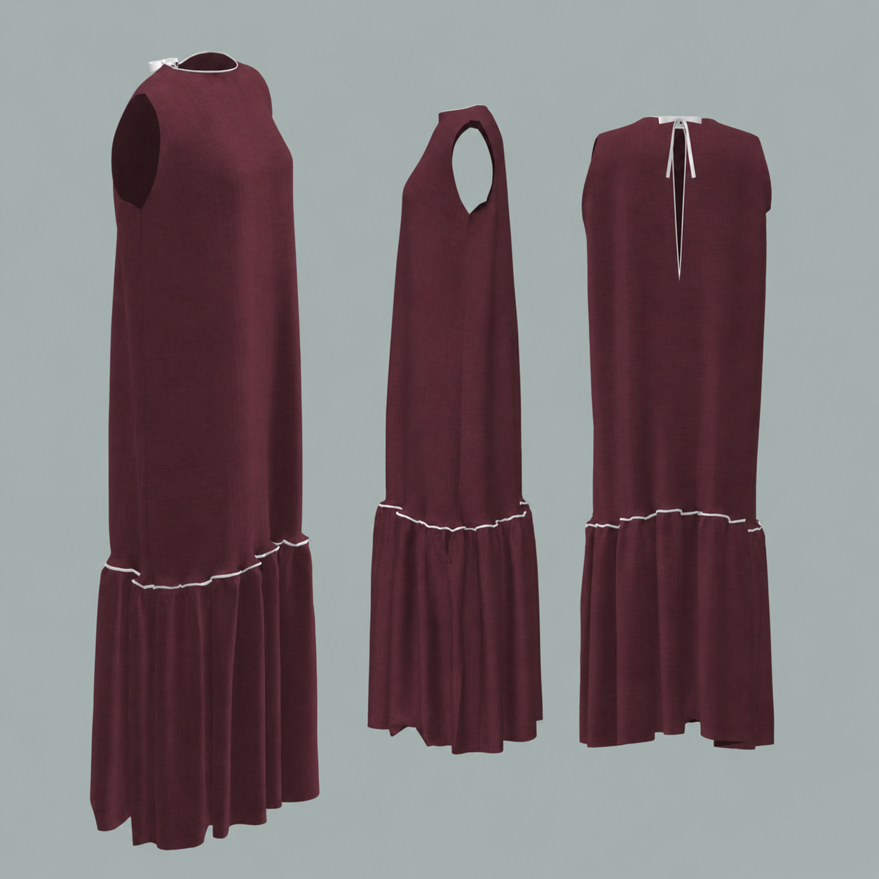 Custom Celia Midi Dress - Tomato Paste
