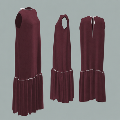 Custom Celia Midi Dress - Tomato Paste