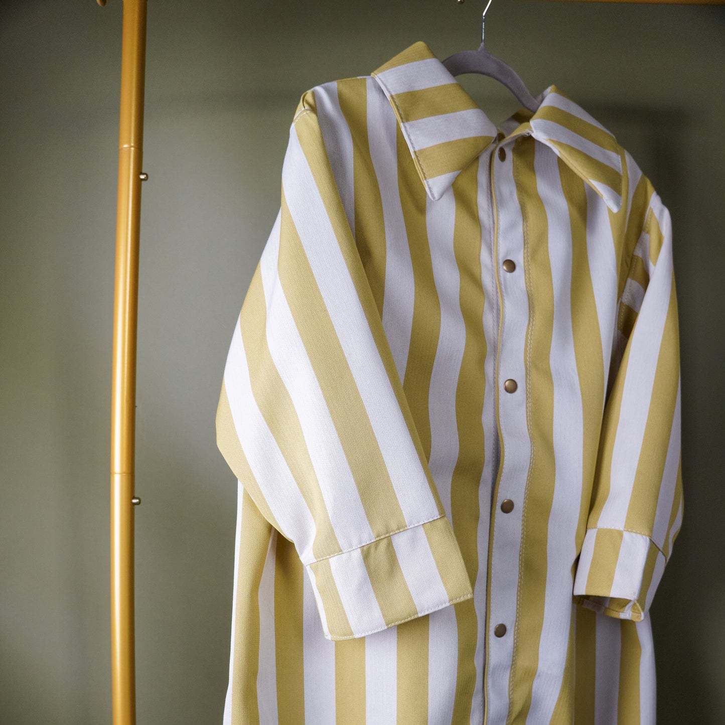 Citrus & Beige Lightweight Canvas Morning Coat - Medium