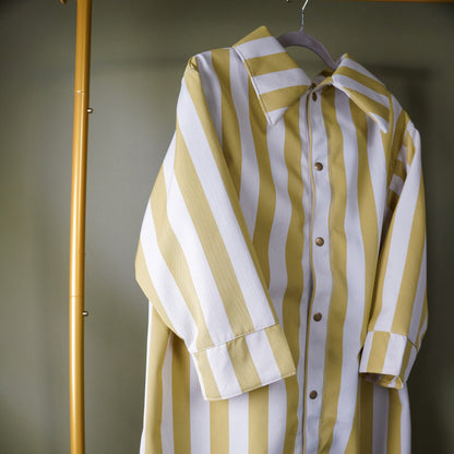 Citrus & Beige Lightweight Canvas Morning Coat - Medium