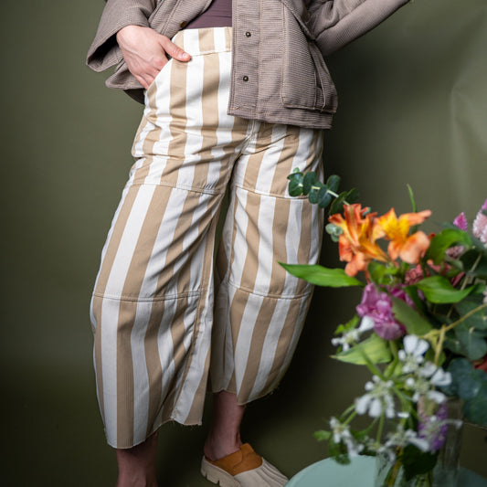 Oat Stripe Maker Pant - Small