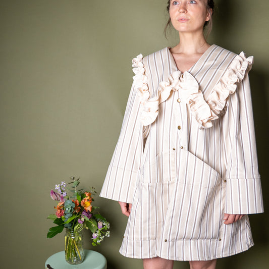 Bone & Pebble Stripe Studio Tunic - Medium