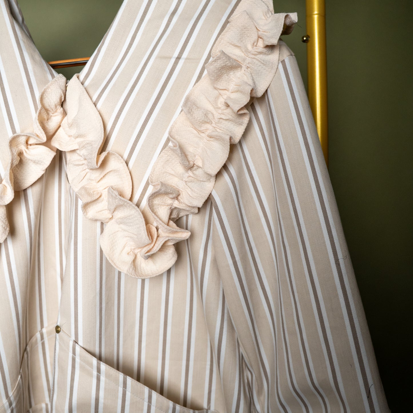 Custom Bone & Pebble Stripe Studio Tunic