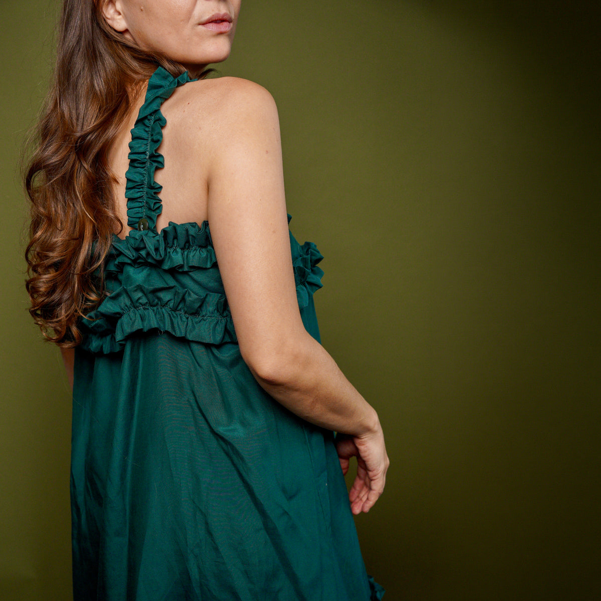 The Greta Dress - Evergreen - Size Medium/Large