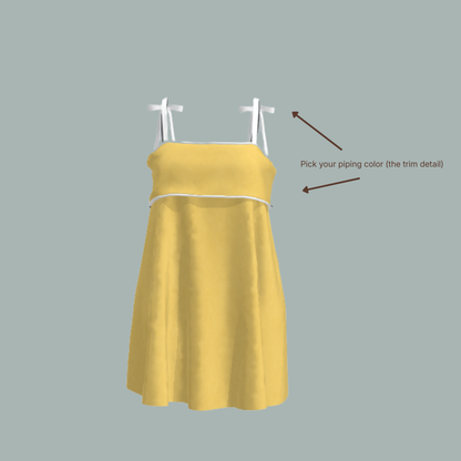 Custom Ru Mini Dress - Simple Sun